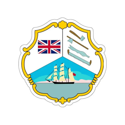 Coat of arms of British Honduras (1819-1907) STICKER Vinyl Die-Cut Decal 4 Inch - The Sticker Space