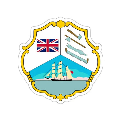 Coat of arms of British Honduras (1819-1907) STICKER Vinyl Die-Cut Decal - The Sticker Space