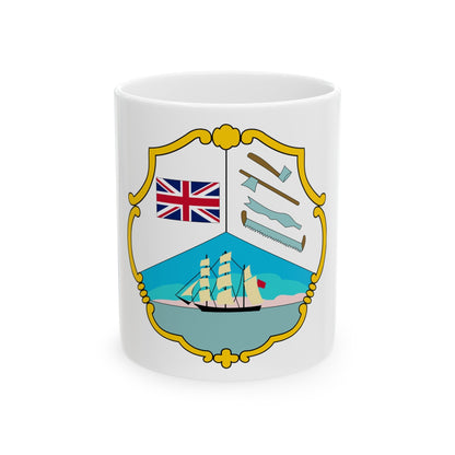 Coat of arms of British Honduras (1819-1907) - White Coffee Mug-11oz-The Sticker Space