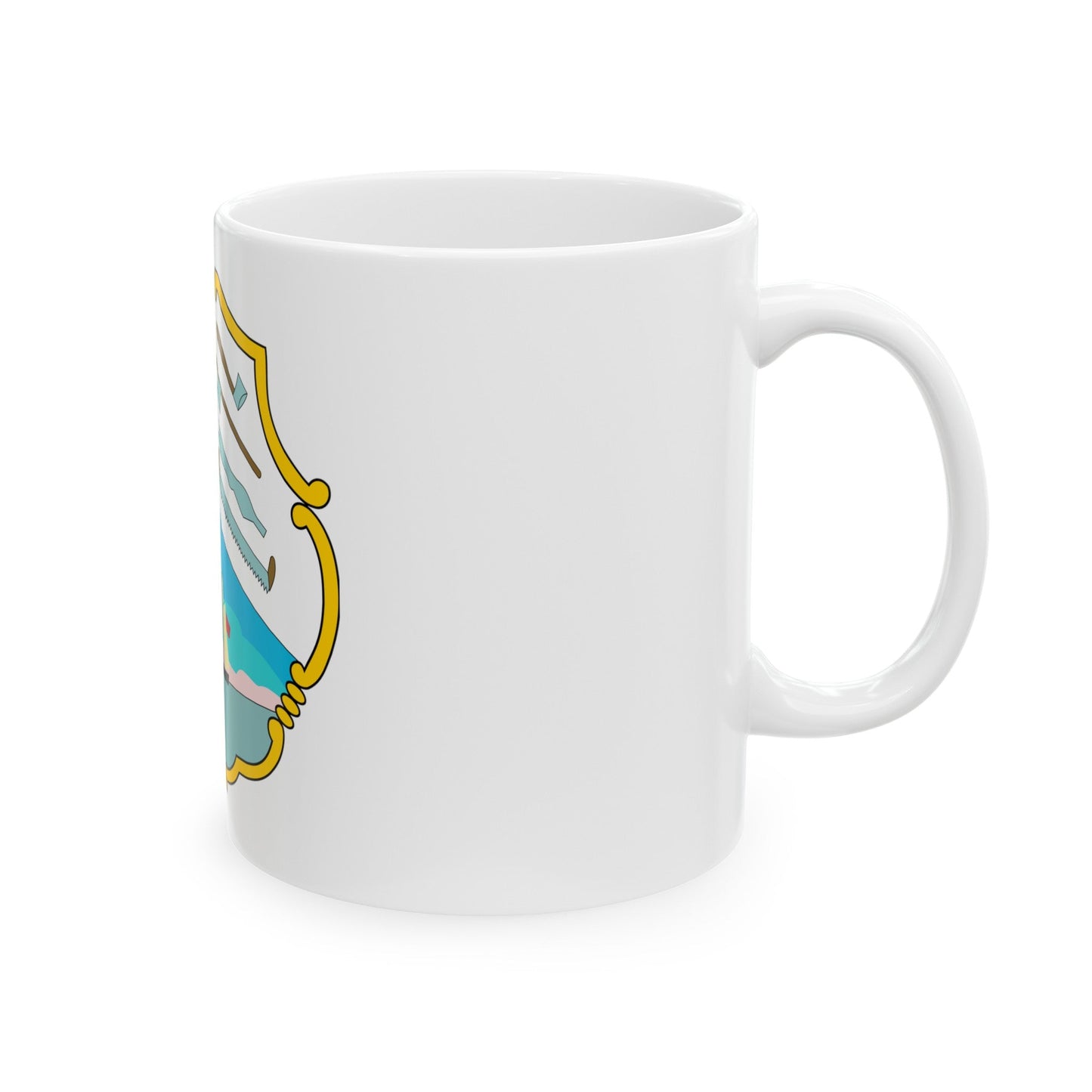 Coat of arms of British Honduras (1819-1907) - White Coffee Mug-The Sticker Space