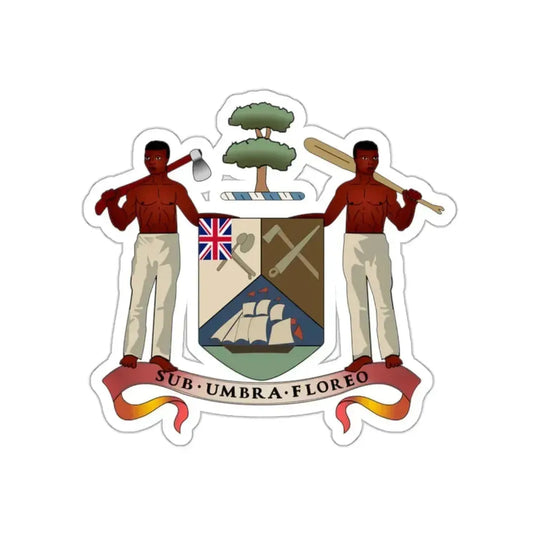 Coat of arms of British Honduras (1907-1967) STICKER Vinyl Die-Cut Decal 2 Inch - The Sticker Space