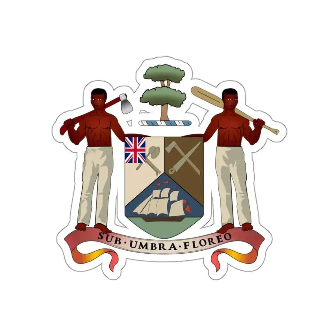 Coat of arms of British Honduras (1907-1967) STICKER Vinyl Die-Cut Decal - The Sticker Space