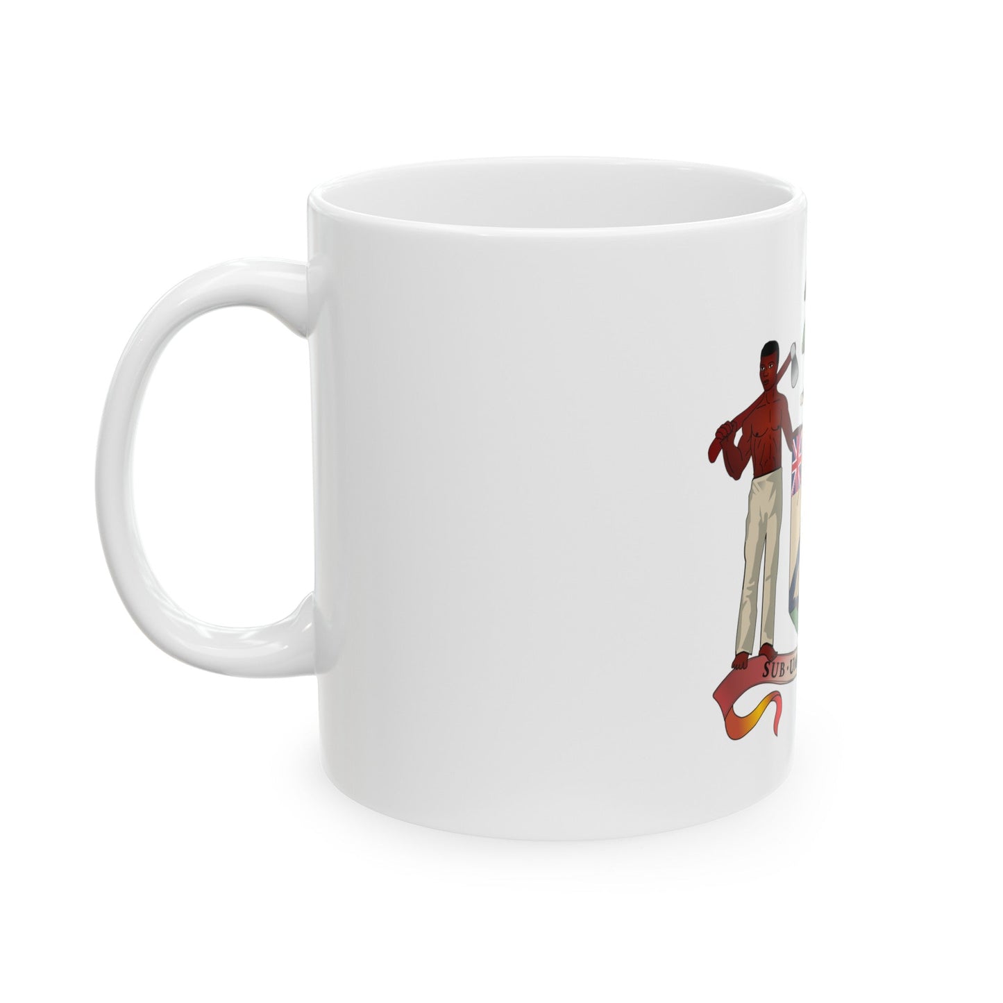 Coat of arms of British Honduras (1907-1967) - White Coffee Mug-The Sticker Space