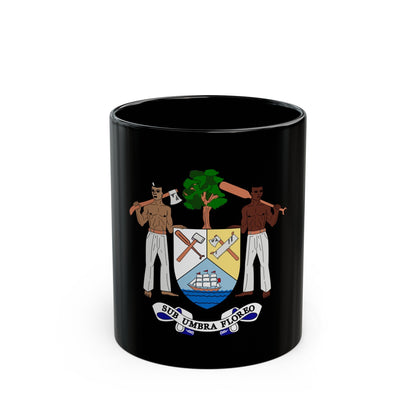 Coat of arms of British Honduras-Belize (1967-1981) - Black Coffee Mug-11oz-The Sticker Space