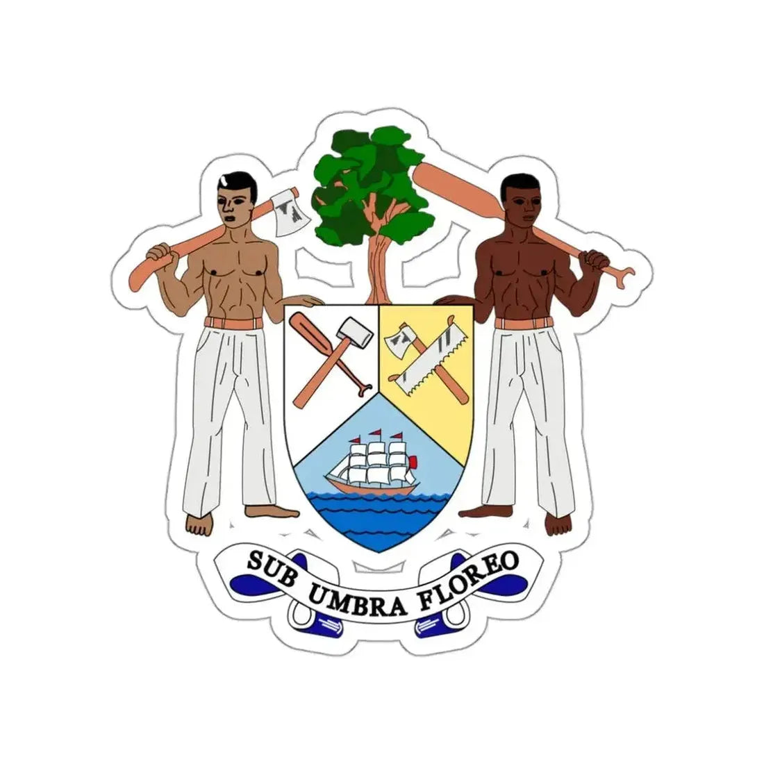 Coat of arms of British Honduras-Belize (1967-1981) STICKER Vinyl Die-Cut Decal - The Sticker Space