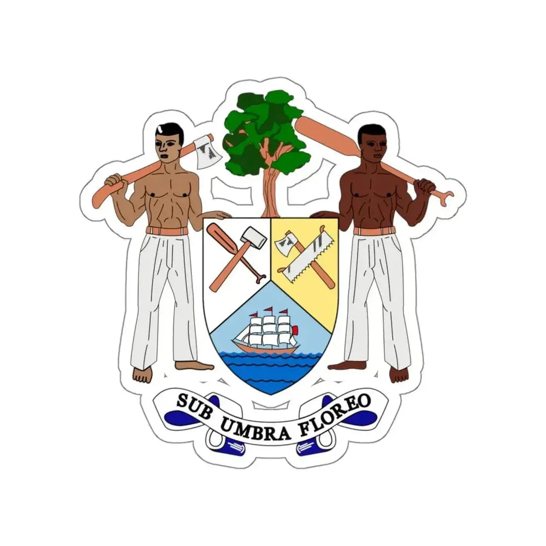 Coat of arms of British Honduras-Belize (1967-1981) STICKER Vinyl Die-Cut Decal - The Sticker Space