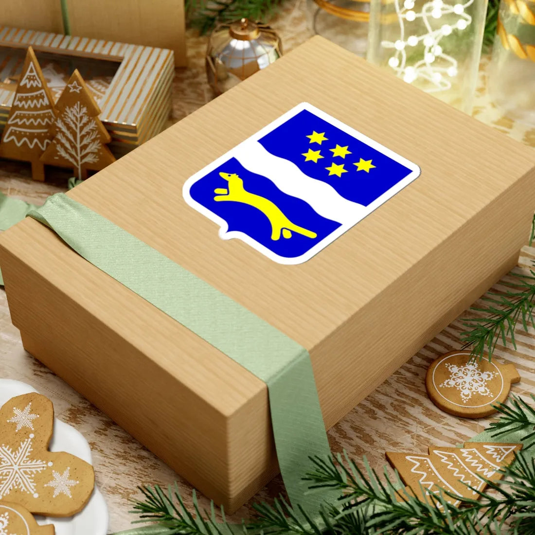 Coat of arms of Brod-Posavina County (Croatia) (Coat of Arms) STICKER Vinyl Kiss-Cut Decal - The Sticker Space