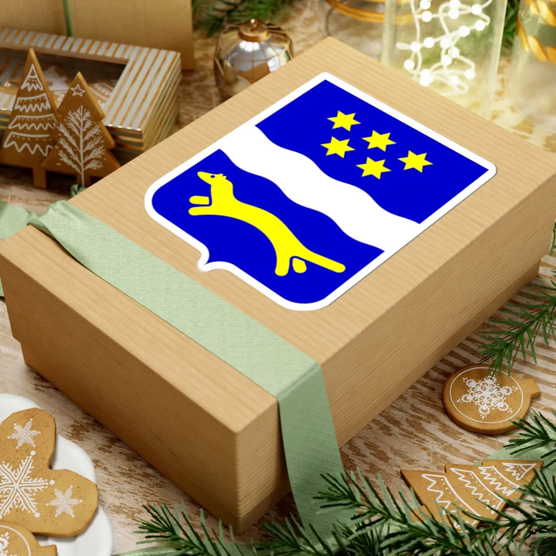 Coat of arms of Brod-Posavina County (Croatia) (Coat of Arms) STICKER Vinyl Kiss-Cut Decal - The Sticker Space