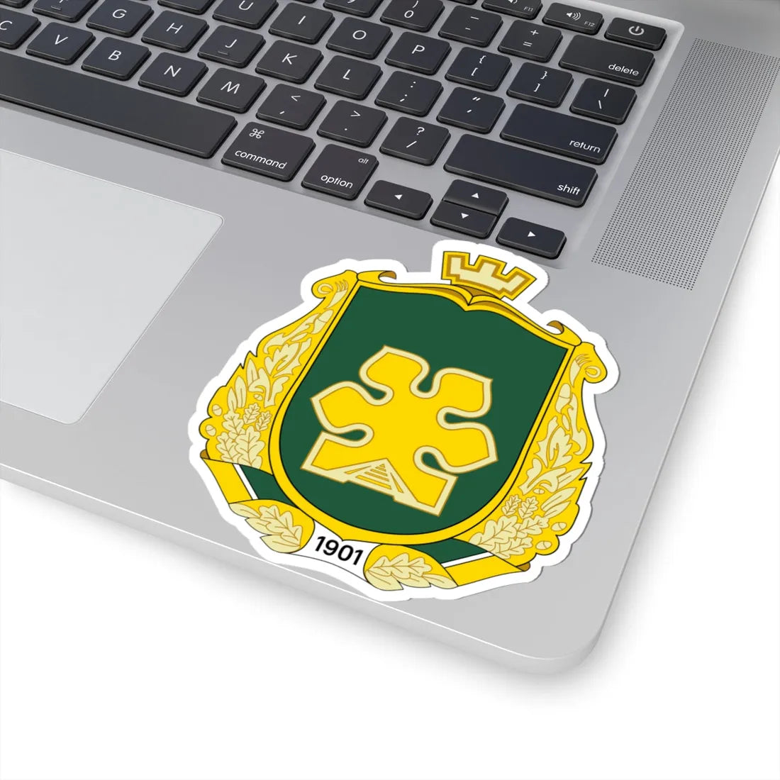 Coat of arms of Bucha (Ukraine) (Coat of Arms) STICKER Vinyl Kiss-Cut Decal - The Sticker Space