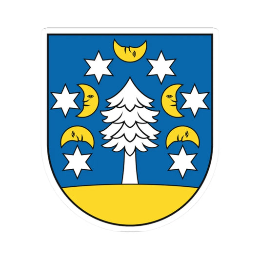 Coat of Arms of Budiš (Slovakia) (Coat of Arms) STICKER Vinyl Kiss-Cut Decal 2 Inch White - The Sticker Space