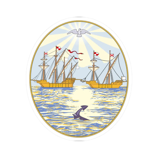 Coat of Arms of Buenos Aires 1649 (Argentina) (Coat of Arms) STICKER Vinyl Kiss-Cut Decal 2 Inch White - The Sticker Space