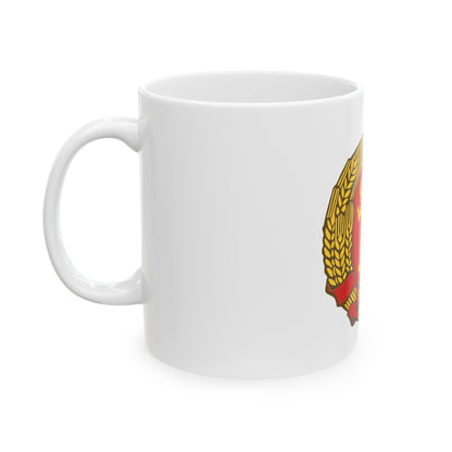 Coat of arms of Bulgaria (1948) - White Coffee Mug-The Sticker Space