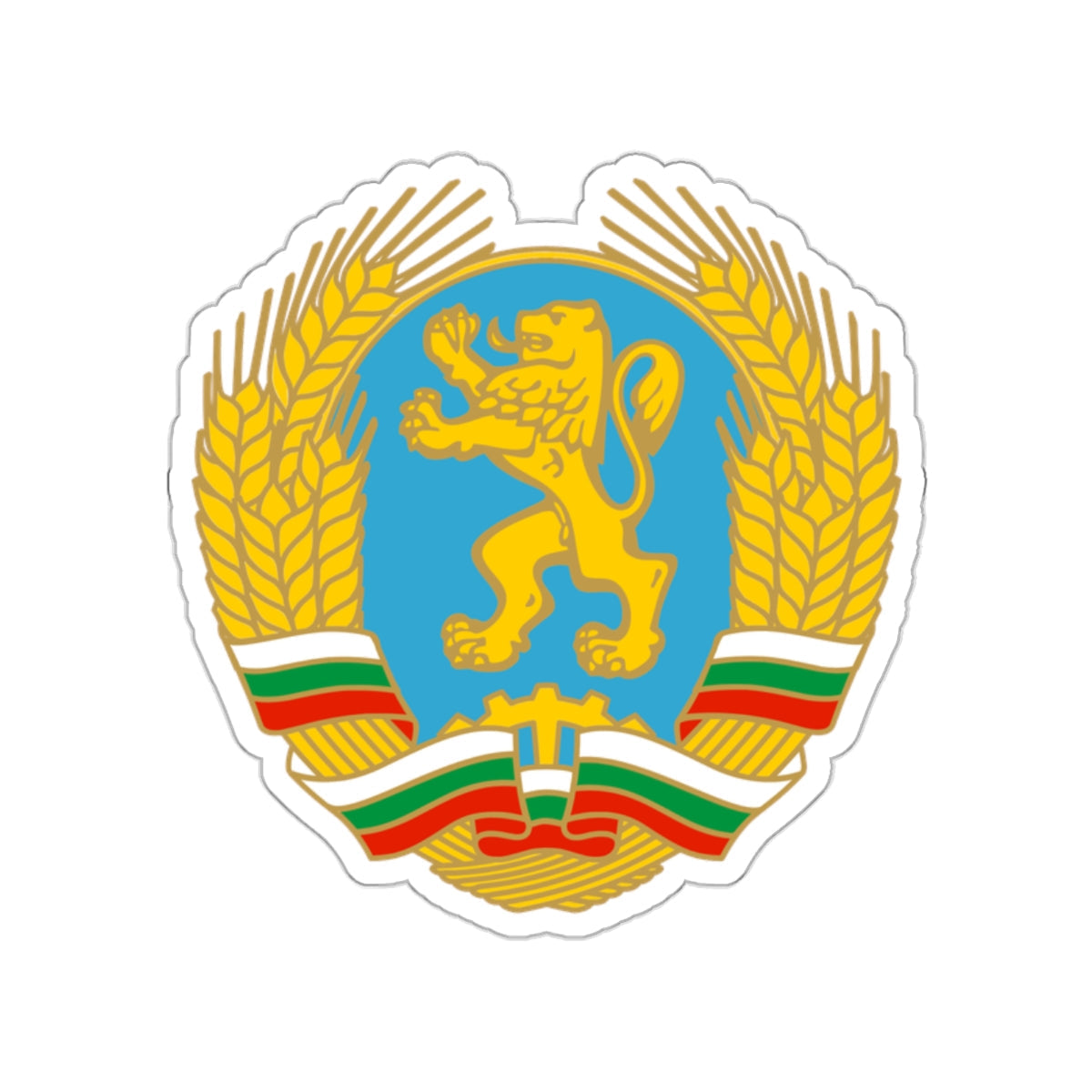 Coat of arms of Bulgaria (1990–1991) STICKER Vinyl Die-Cut Decal-White-The Sticker Space