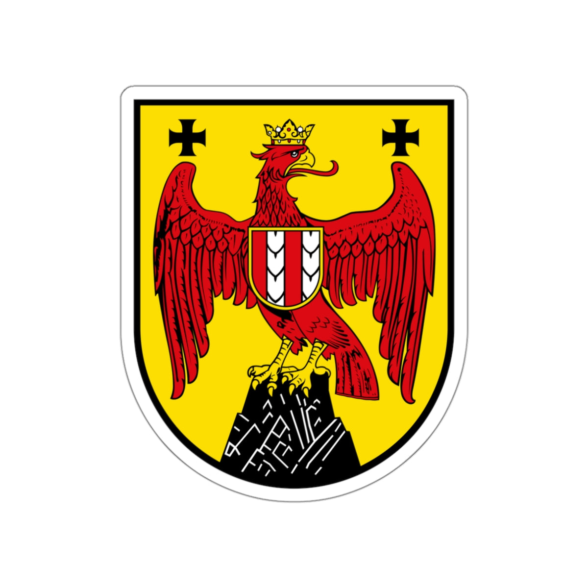 Coat of Arms of Burgenland Austria STICKER Vinyl Die-Cut Decal-White-The Sticker Space