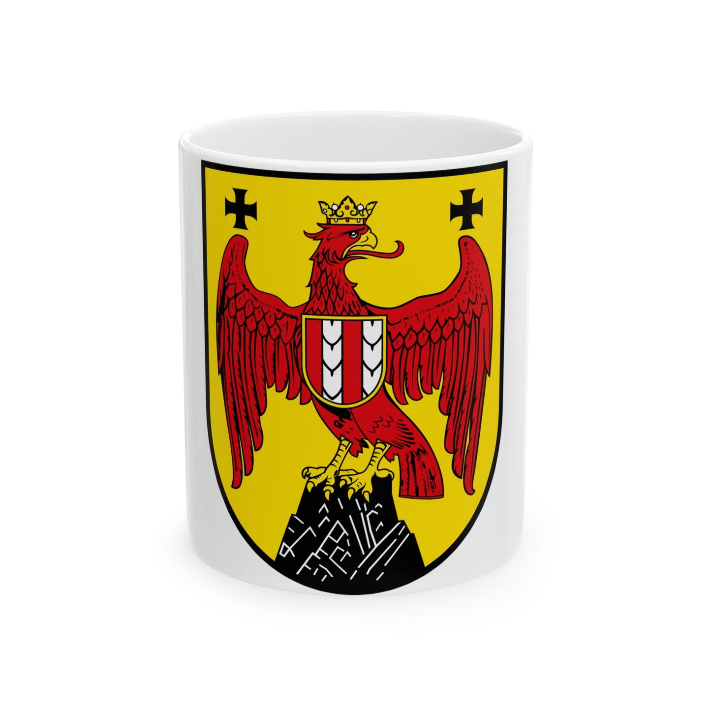 Coat of Arms of Burgenland Austria - White Coffee Mug-11oz-The Sticker Space