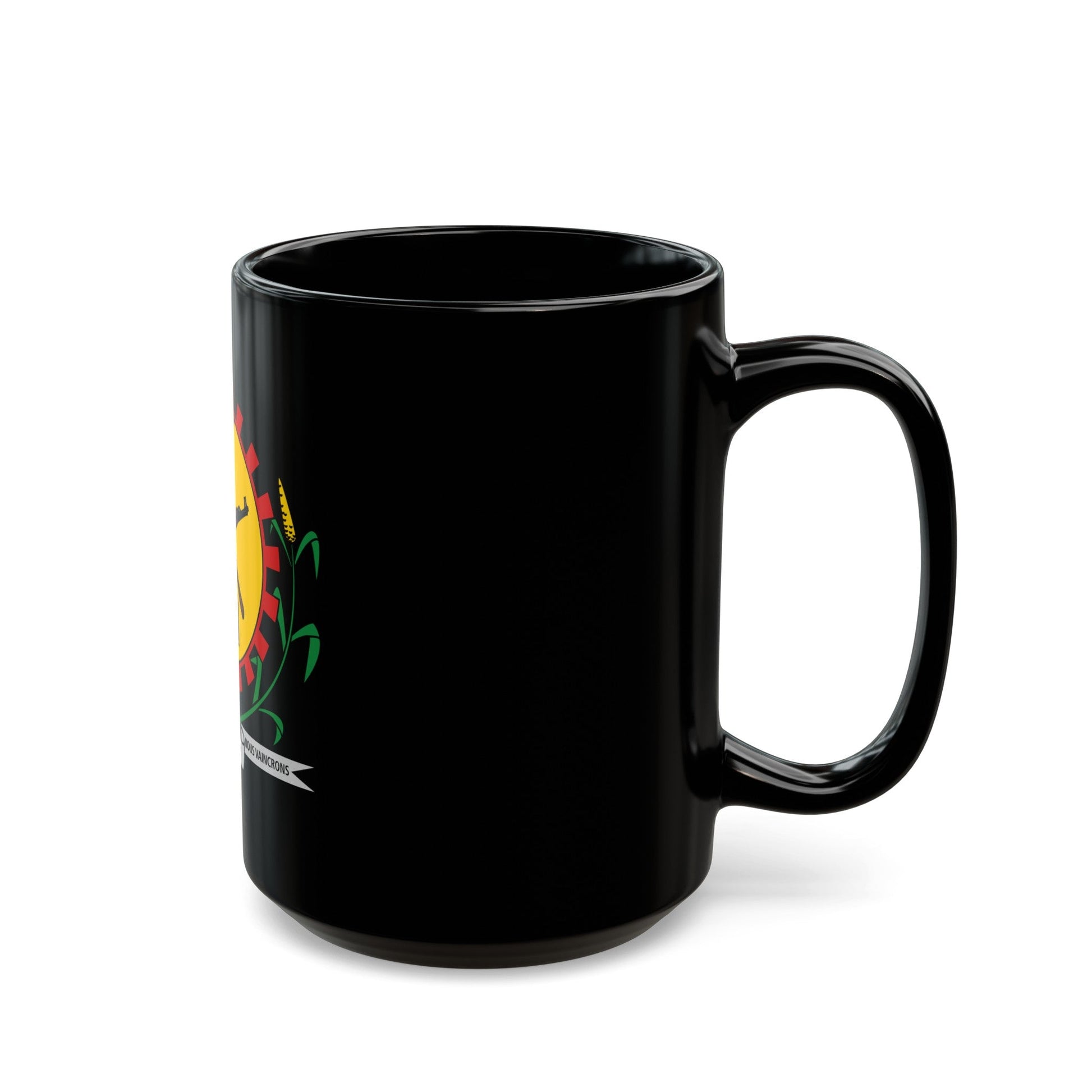 Coat of arms of Burkina Faso 1984-1991 - Black Coffee Mug-The Sticker Space