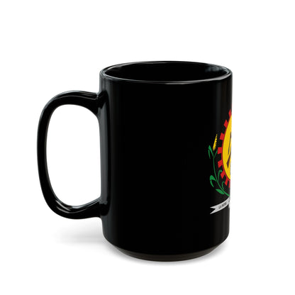 Coat of arms of Burkina Faso 1984-1991 - Black Coffee Mug-The Sticker Space