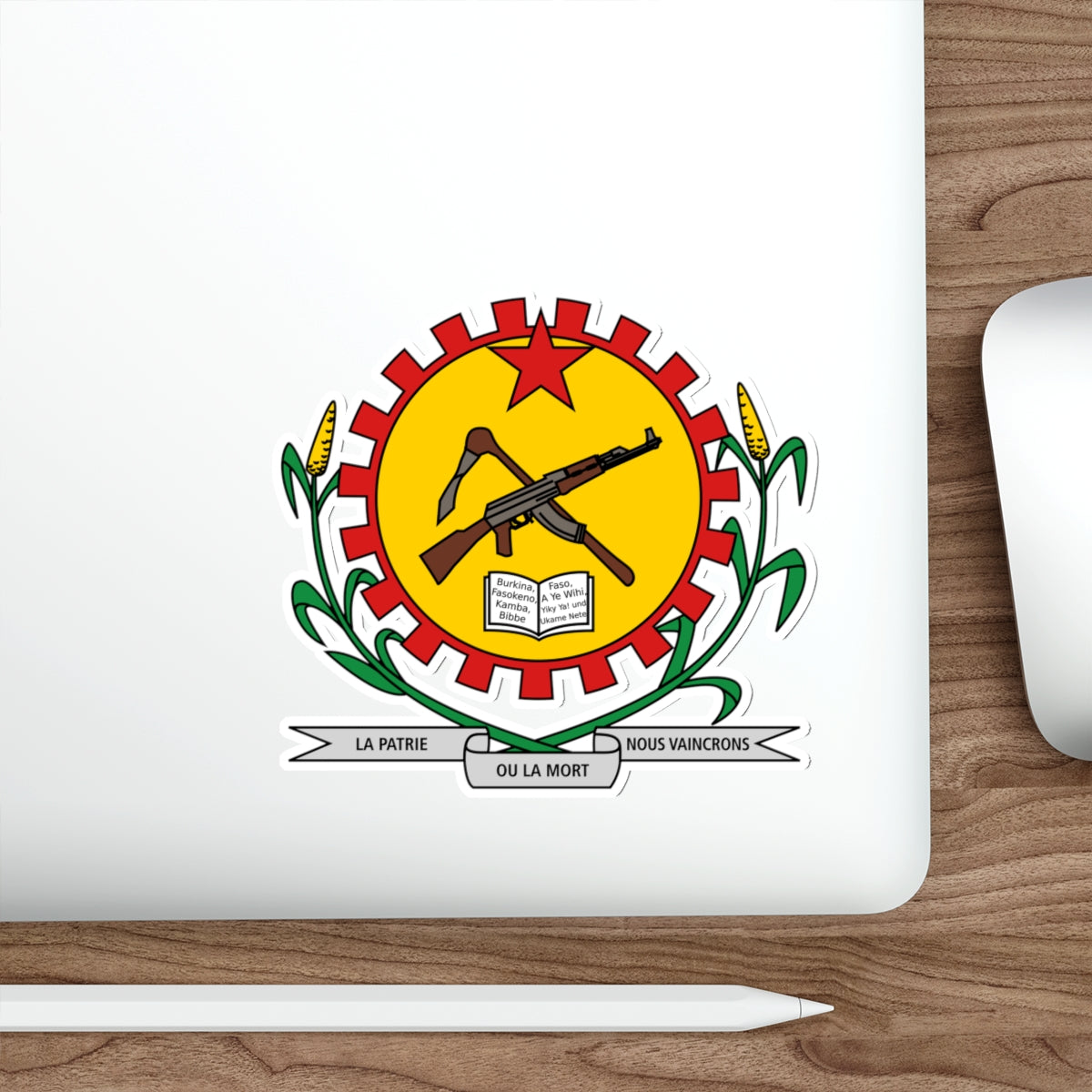 Coat of arms of Burkina Faso 1984-1991 STICKER Vinyl Die-Cut Decal-The Sticker Space