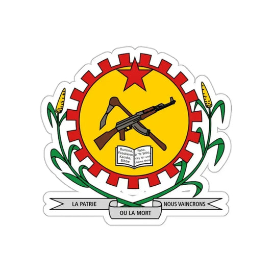 Coat of arms of Burkina Faso 1984-1991 STICKER Vinyl Die-Cut Decal 2 Inch - The Sticker Space