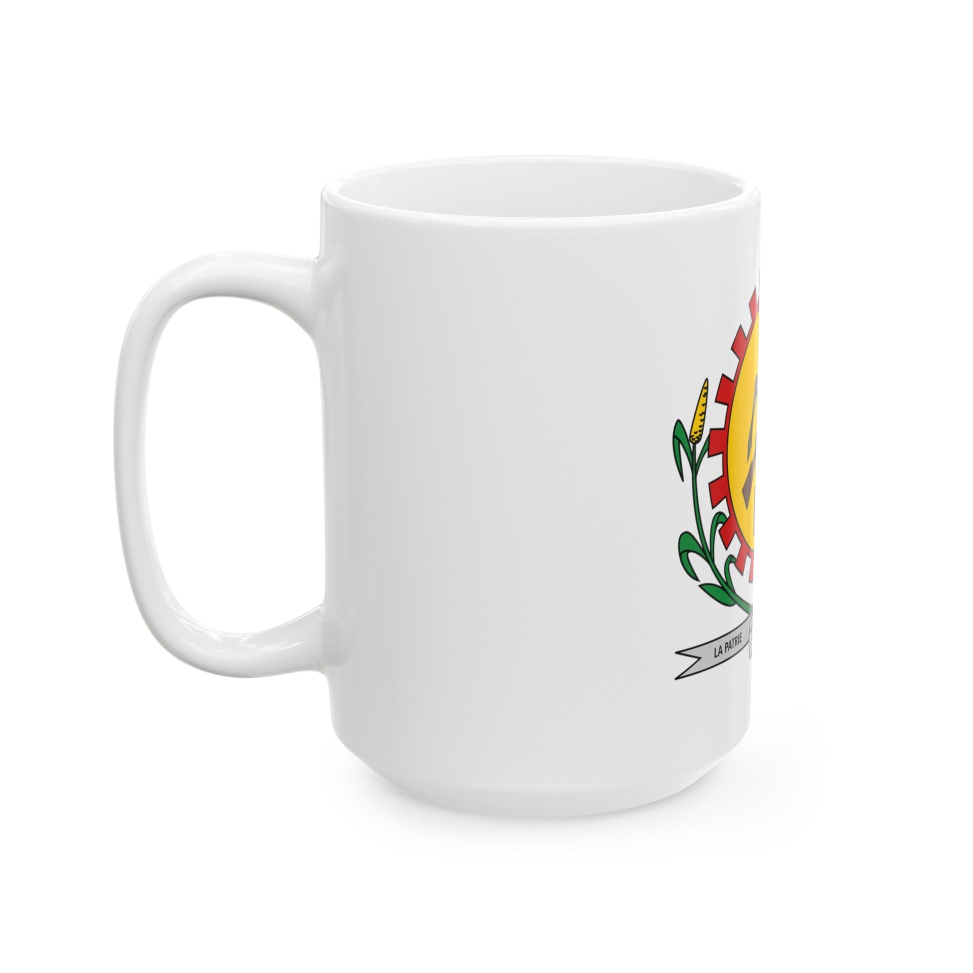 Coat of arms of Burkina Faso 1984-1991 - White Coffee Mug-The Sticker Space