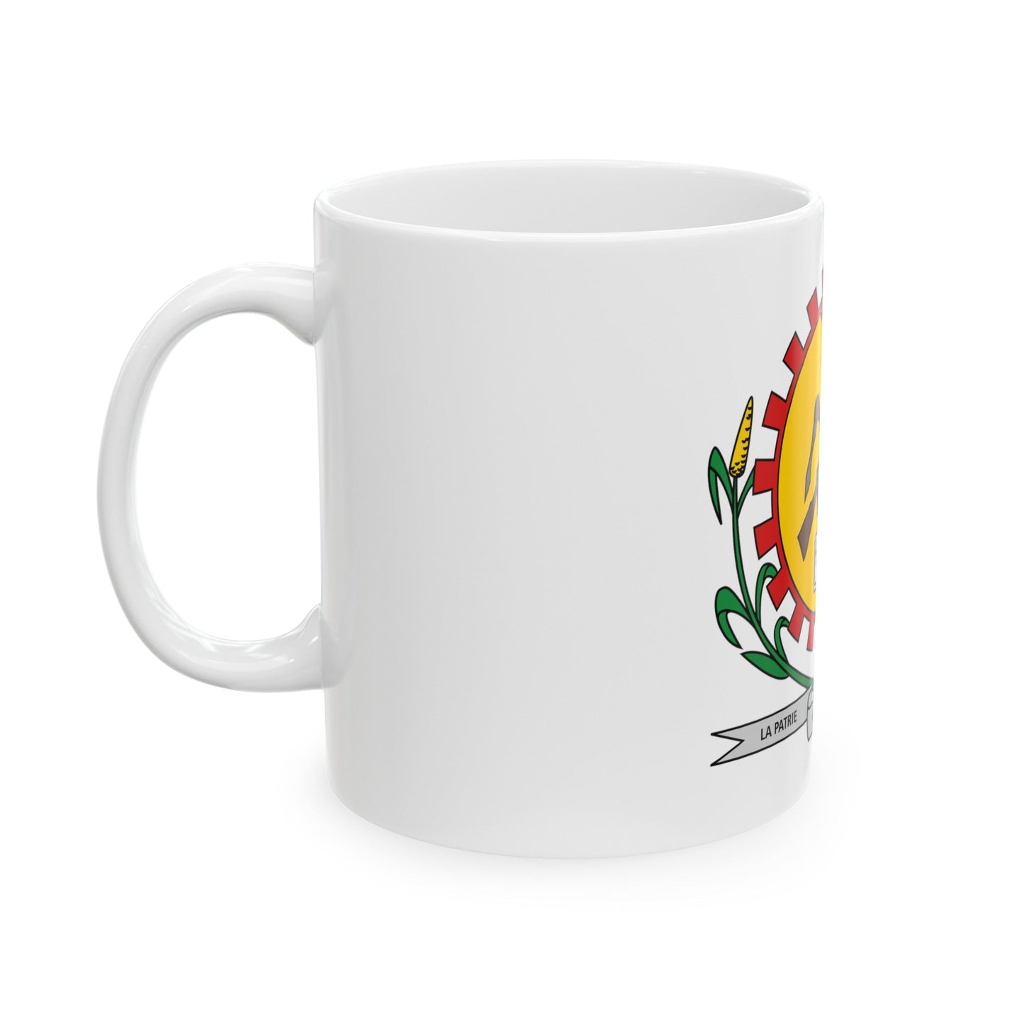 Coat of arms of Burkina Faso 1984-1991 - White Coffee Mug-The Sticker Space