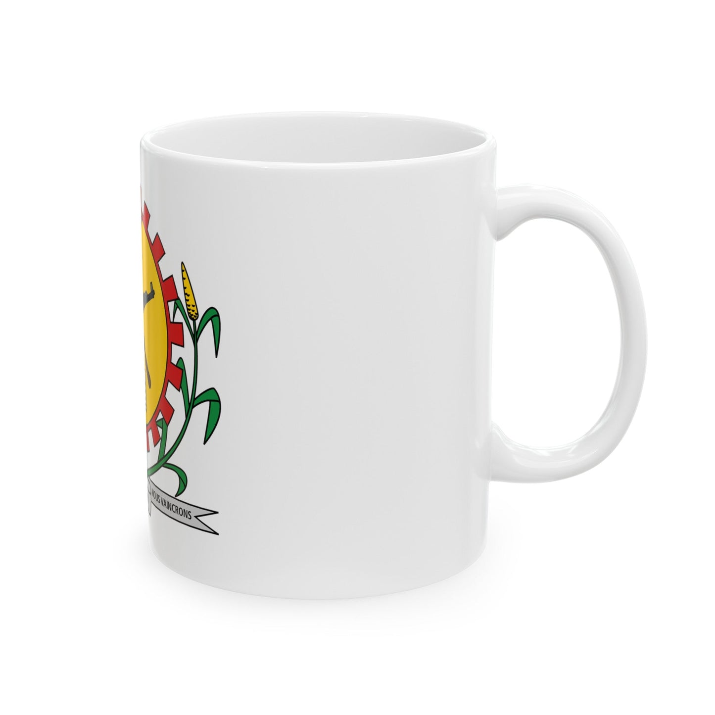 Coat of arms of Burkina Faso 1984-1991 - White Coffee Mug-The Sticker Space