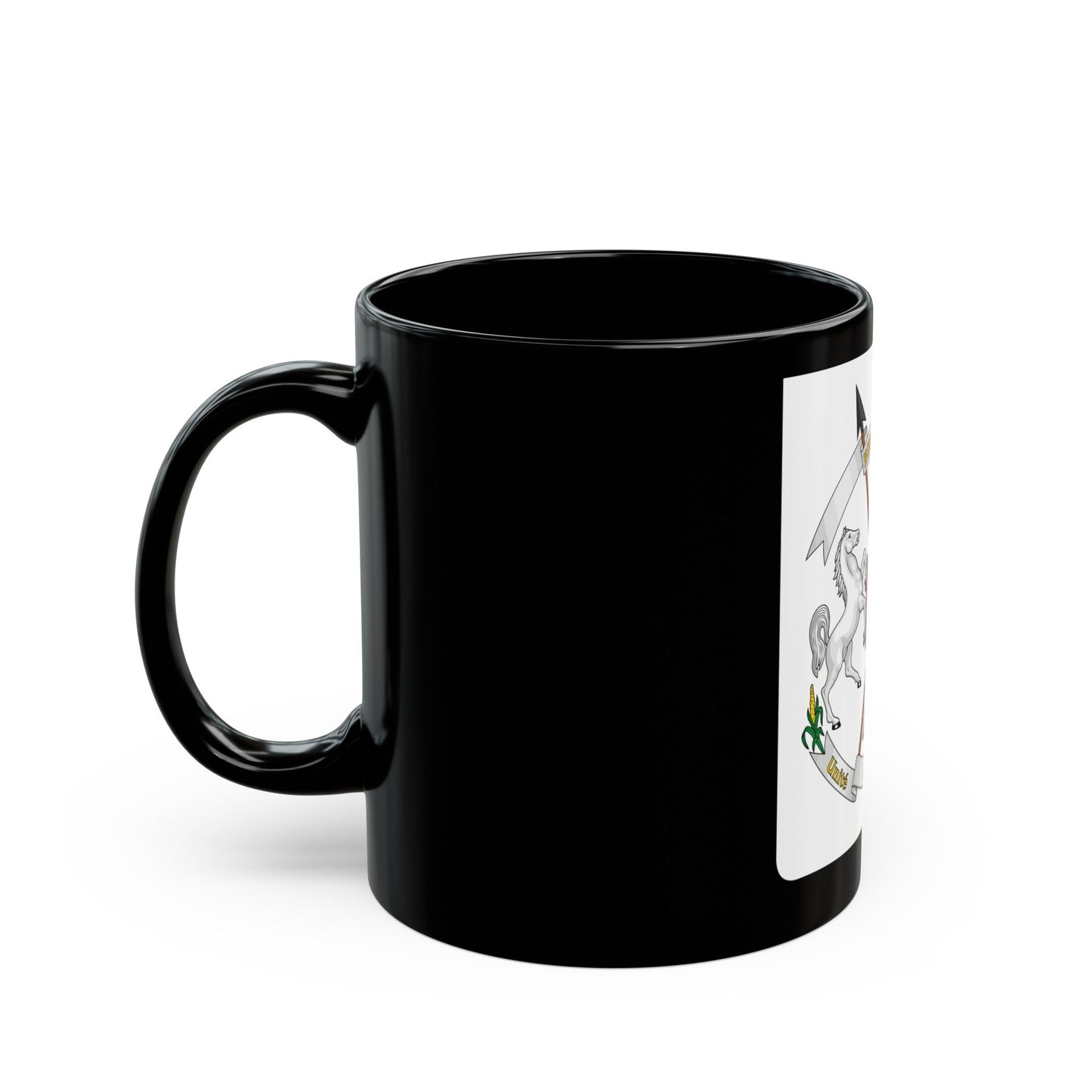 Coat of arms of Burkina Faso - Black Coffee Mug-The Sticker Space