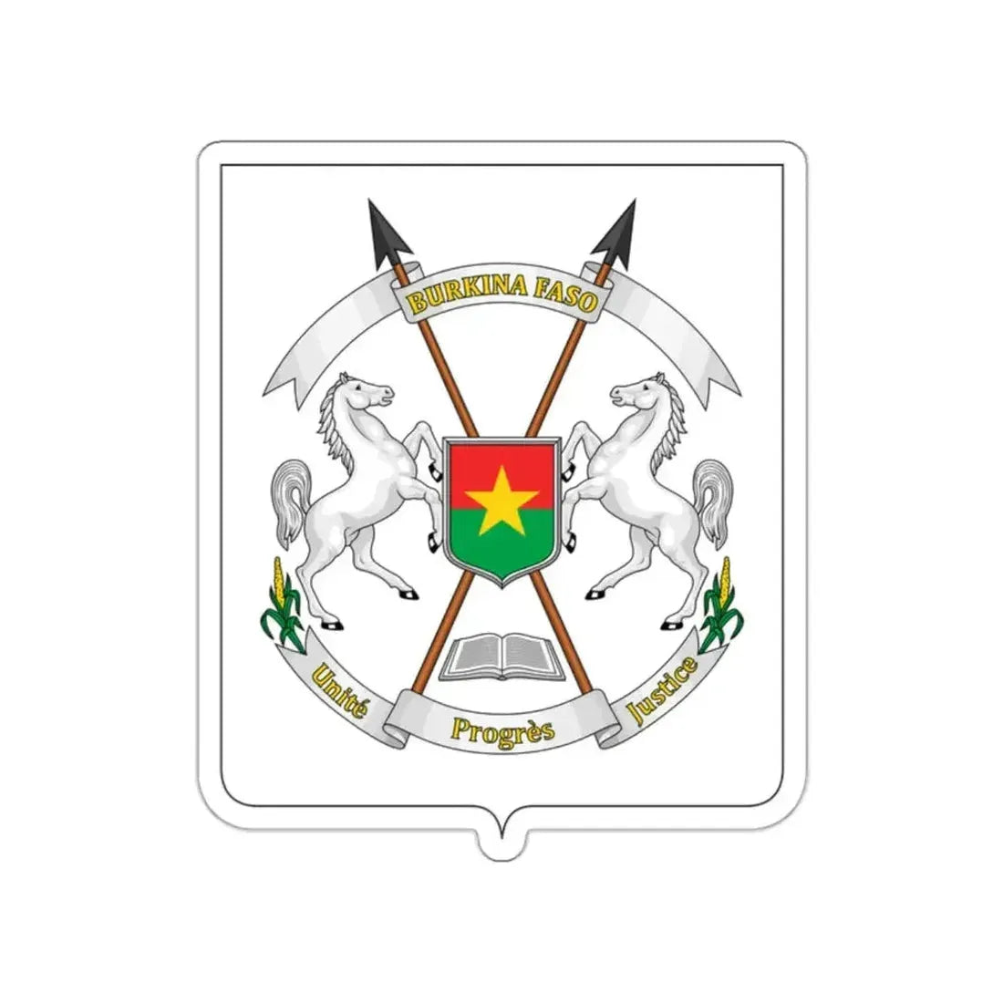 Coat of arms of Burkina Faso STICKER Vinyl Die-Cut Decal - The Sticker Space