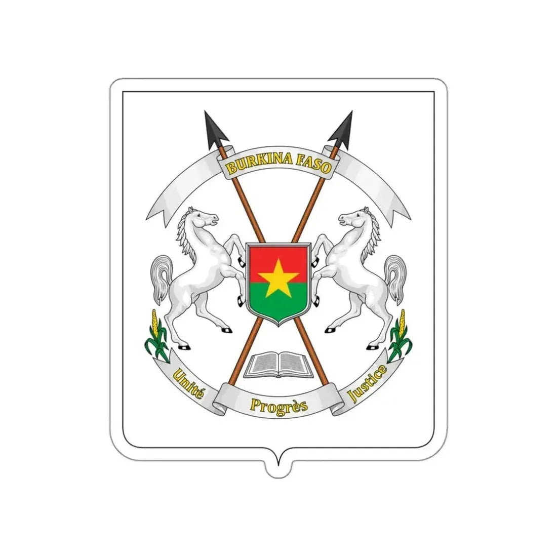 Coat of arms of Burkina Faso STICKER Vinyl Die-Cut Decal - The Sticker Space