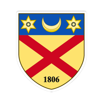 Coat of arms of Burrillville Rhode Island (United States) (Coat of Arms) STICKER Vinyl Kiss-Cut Decal 3 Inch White - The Sticker Space