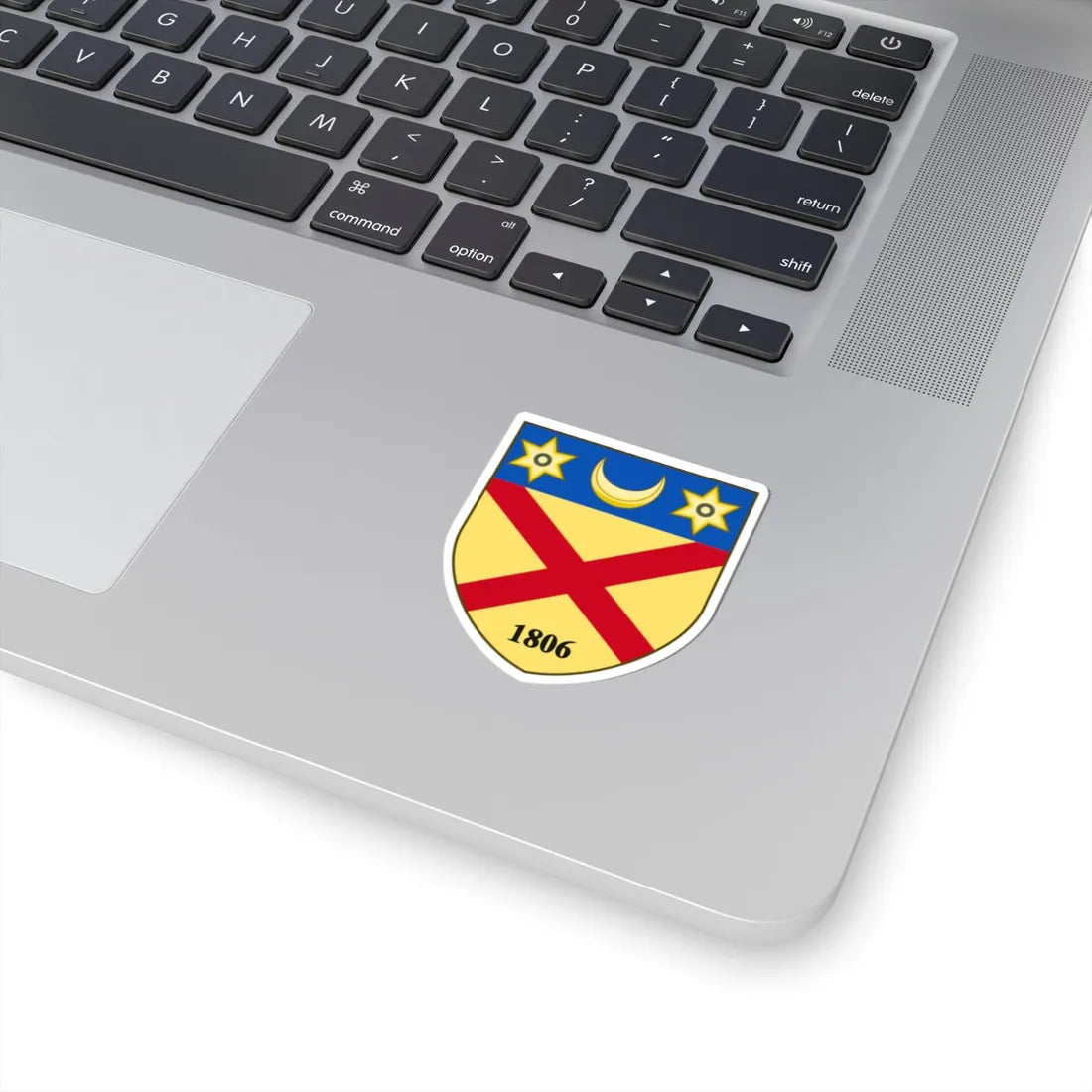 Coat of arms of Burrillville Rhode Island (United States) (Coat of Arms) STICKER Vinyl Kiss-Cut Decal - The Sticker Space