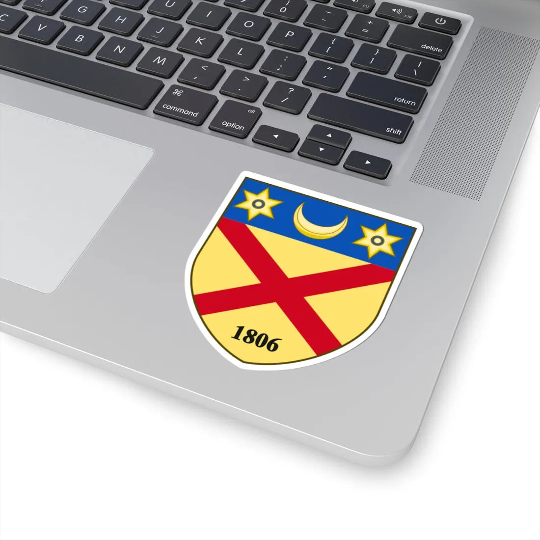 Coat of arms of Burrillville Rhode Island (United States) (Coat of Arms) STICKER Vinyl Kiss-Cut Decal - The Sticker Space