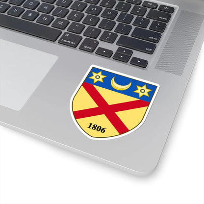 Coat of arms of Burrillville Rhode Island (United States) (Coat of Arms) STICKER Vinyl Kiss-Cut Decal - The Sticker Space
