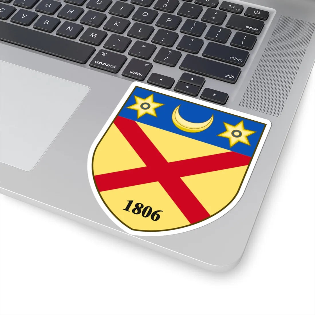 Coat of arms of Burrillville Rhode Island (United States) (Coat of Arms) STICKER Vinyl Kiss-Cut Decal - The Sticker Space
