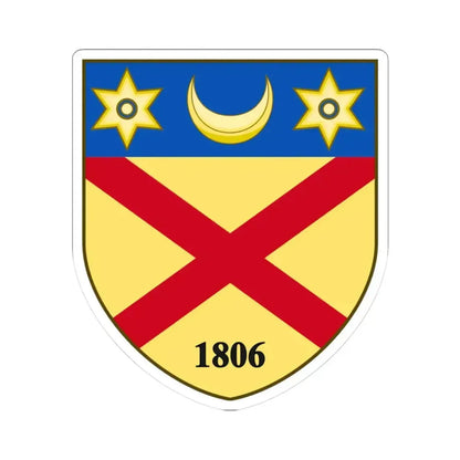 Coat of arms of Burrillville Rhode Island (United States) STICKER Vinyl Kiss-Cut Decal 3 Inch White - The Sticker Space