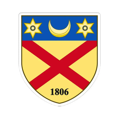 Coat of arms of Burrillville Rhode Island (United States) STICKER Vinyl Kiss-Cut Decal 4 Inch White - The Sticker Space