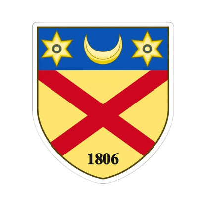 Coat of arms of Burrillville Rhode Island (United States) STICKER Vinyl Kiss-Cut Decal 6 Inch White - The Sticker Space