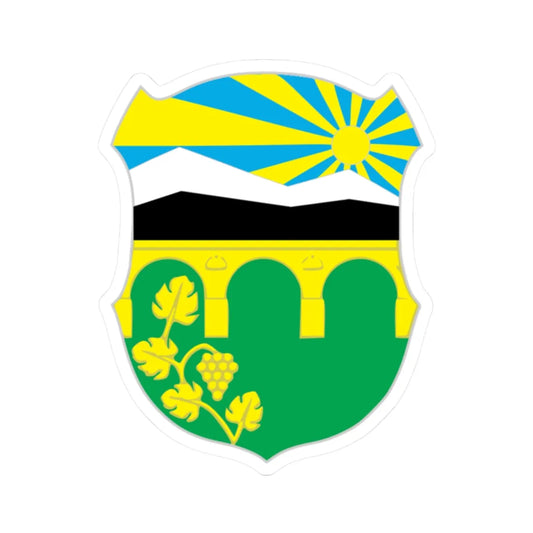 Coat of arms of Butel Municipality (North Macedonia) (Coat of Arms) STICKER Vinyl Kiss-Cut Decal 2 Inch White - The Sticker Space