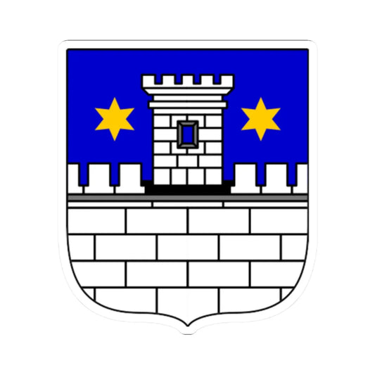 Coat of arms of Cakovec (Croatia) (Coat of Arms) STICKER Vinyl Kiss-Cut Decal 2 Inch White - The Sticker Space