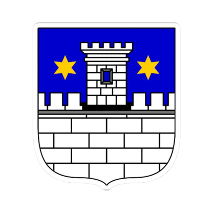 Coat of arms of Cakovec (Croatia) (Coat of Arms) STICKER Vinyl Kiss-Cut Decal 3 Inch White - The Sticker Space