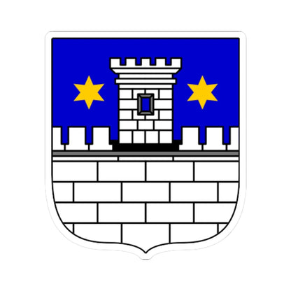 Coat of arms of Cakovec (Croatia) (Coat of Arms) STICKER Vinyl Kiss-Cut Decal 6 Inch White - The Sticker Space