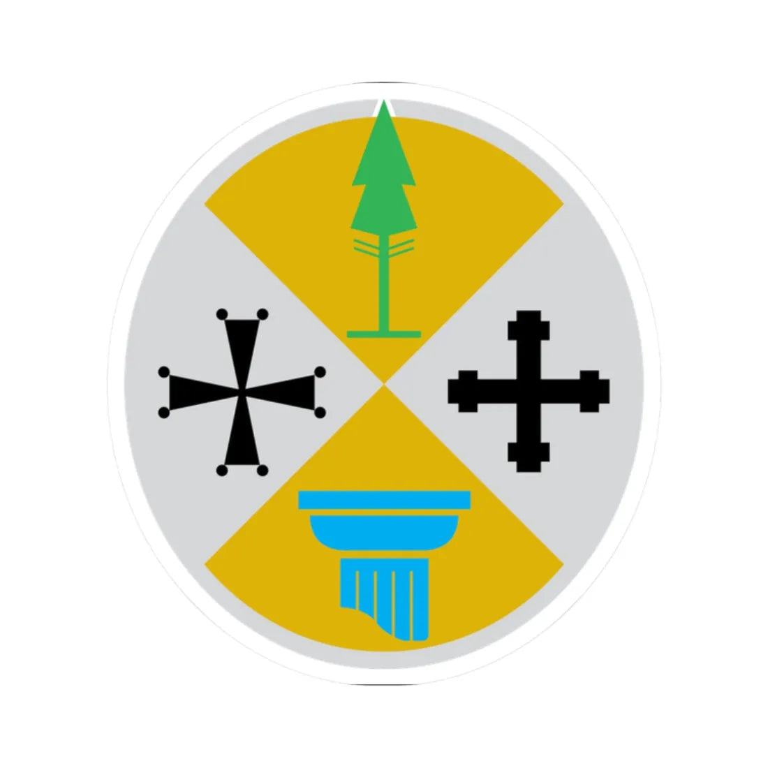 Coat of arms of Calabria (Italy) (Coat of Arms) STICKER Vinyl Kiss-Cut Decal 2 Inch White - The Sticker Space