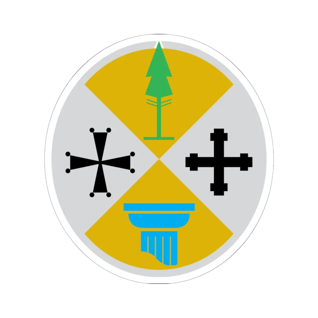 Coat of arms of Calabria (Italy) (Coat of Arms) STICKER Vinyl Kiss-Cut Decal 6 Inch White - The Sticker Space