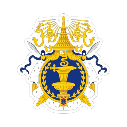 Coat of arms of Cambodia 1864-1970 (Cambodia) (Coat of Arms) STICKER Vinyl Kiss-Cut Decal 4 Inch White - The Sticker Space