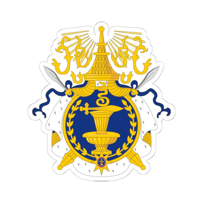 Coat of arms of Cambodia 1864-1970 (Cambodia) (Coat of Arms) STICKER Vinyl Kiss-Cut Decal 6 Inch White - The Sticker Space