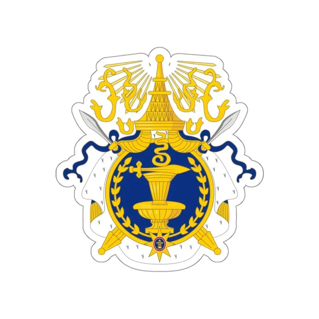 Coat of arms of Cambodia (1864–1970) STICKER Vinyl Die-Cut Decal 3 Inch - The Sticker Space