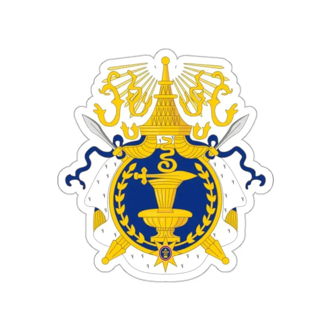 Coat of arms of Cambodia (1864–1970) STICKER Vinyl Die-Cut Decal - The Sticker Space
