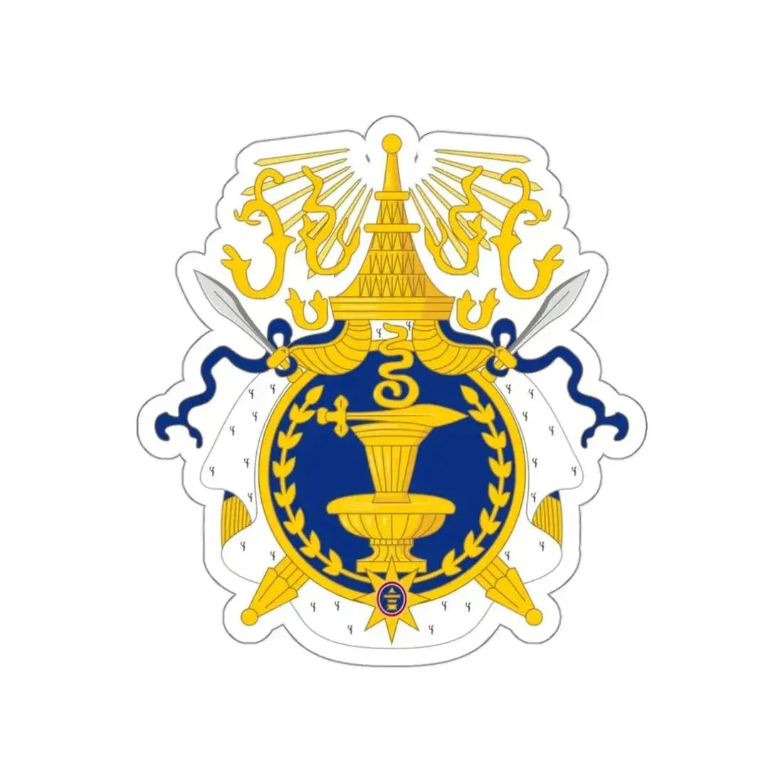 Coat of arms of Cambodia (1864–1970) STICKER Vinyl Die-Cut Decal - The Sticker Space