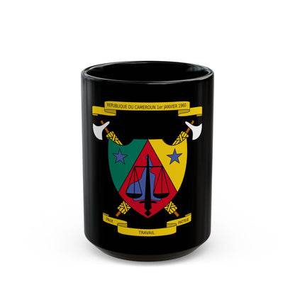 Coat of Arms of Cameroon (1961-1975) - Black Coffee Mug