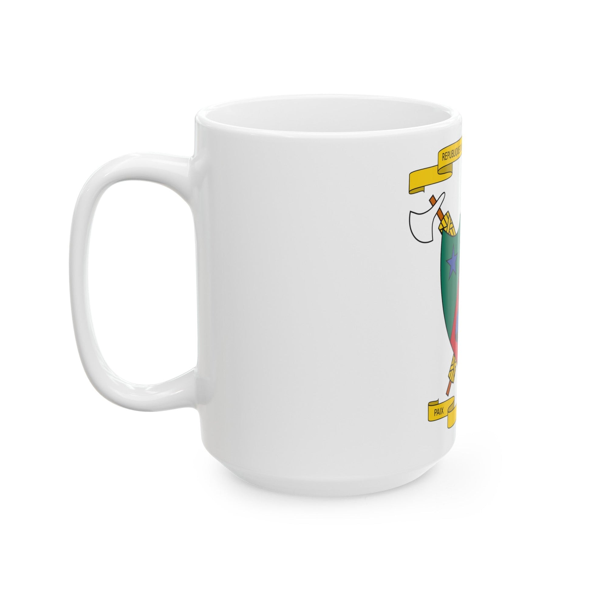 Coat of Arms of Cameroon (1961-1975) - White Coffee Mug-The Sticker Space